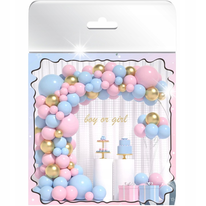 Lufi girland, dekorációs készlet partikhoz, többszínű