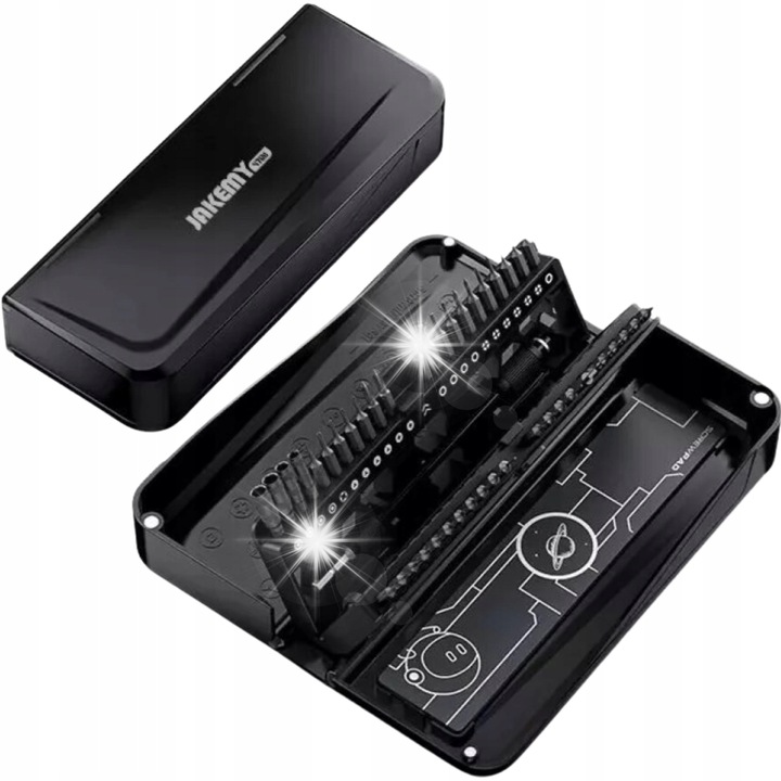 Универсален комплект отвертки Jakemy JM-8180, 47 елемента, черен, 180x75x35mm