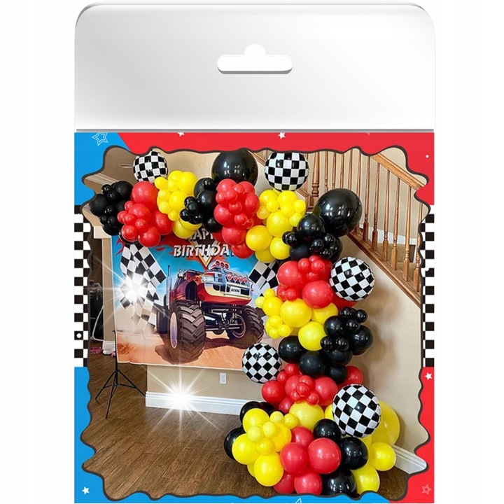 Lufi girland, dekorációs szett partikhoz, többszínű