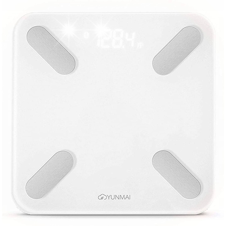 Кантар за тяло Yunmai X, измерване на 10 параметъра, Bluetooth, 260x260x26мм