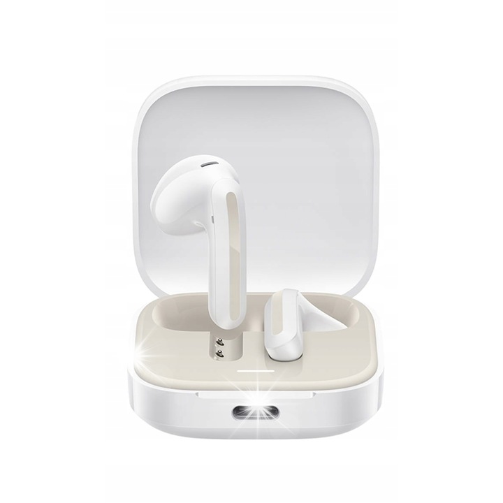 Безжични слушалки Xiaomi Redmi Buds 6 Active, Bluetooth 5.4, 14.2 мм, бели