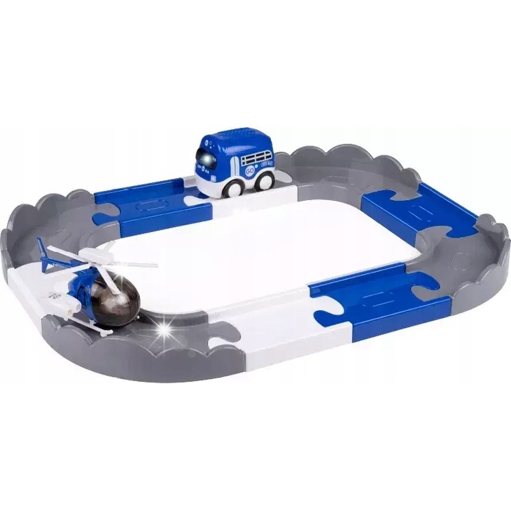 Set circuit auto cu 2 masinute si sunete, Eddy Toys