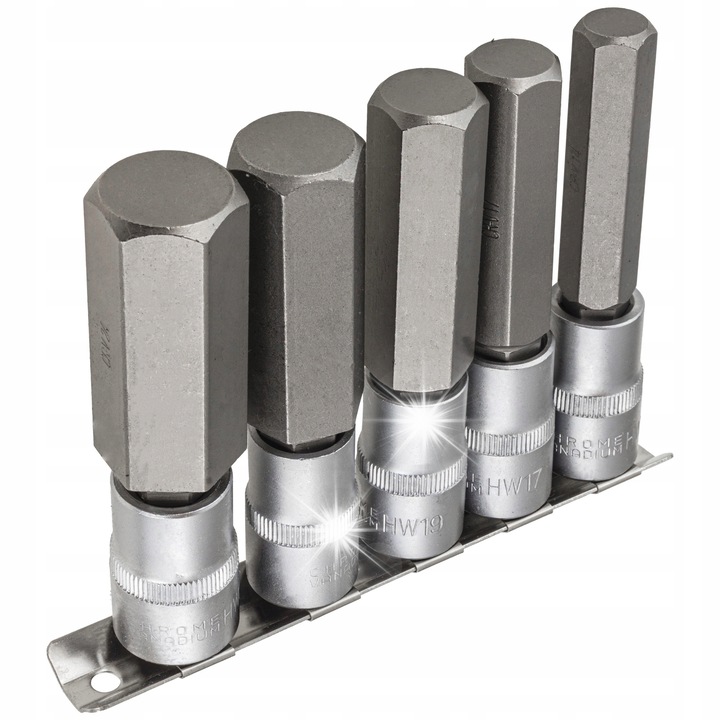 Set chei imbus hex 1/2" 14-24 mm CR-V 100 mm Falcon, 5 piese