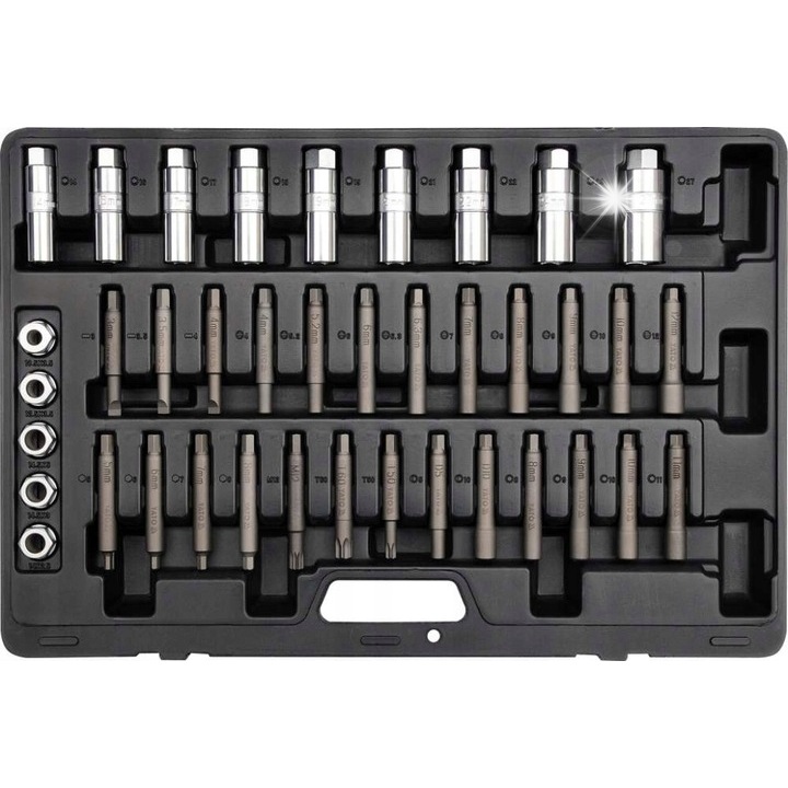 Set capete chei pentru montare/demontare amortizoare, Falcon, 39 piese