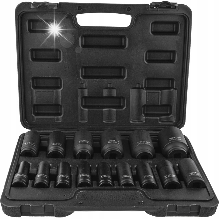 Set 15 chei de impact 1/2", Vorfal, 10x36mm, Cr-Mo