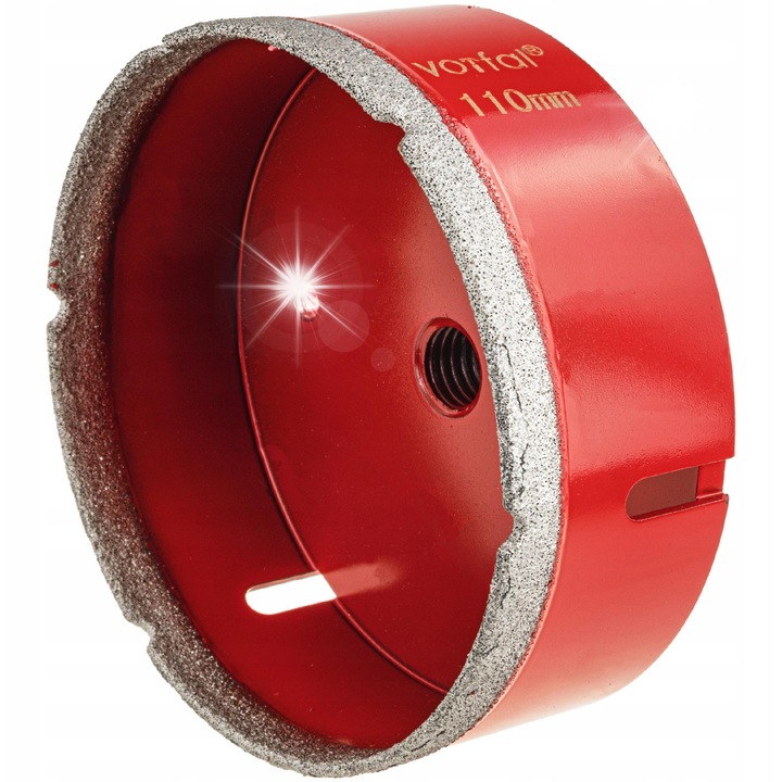 Burghiu diamantat 110 mm M14, Vorfal, pentru gresie, granit, marmura, ceramica