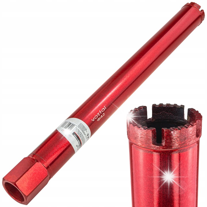 Set burghie diamantate Vorfal 42mm x 450mm, 3 segmente, 1.1/4 UNC