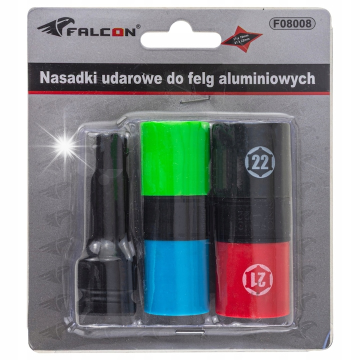 Set chei de impact PENTRU JANTE DE ALUMINIU, Falcon, 17-22mm