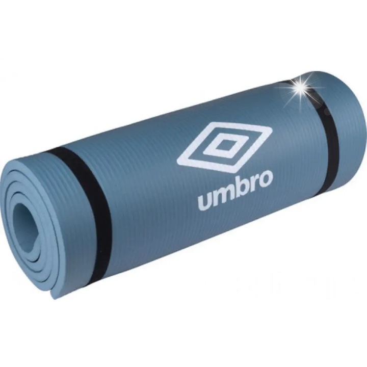 Umbro edzőszőnyeg 190x58x1,5cm, csúszásmentes, jóga és fitnesz, szürke
