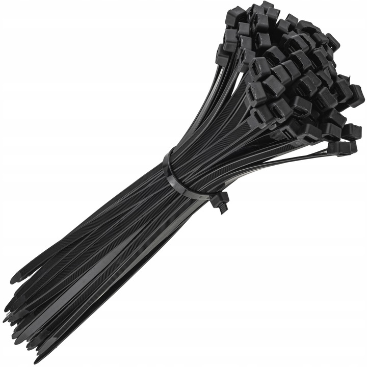 Coliere cablu, Vorfal, 8.8x450mm, set 100 buc, culoare neagra