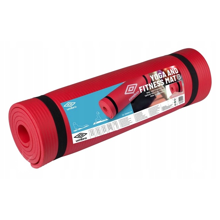 Saltea antrenament Umbro 190x58x1cm, NBR, antiderapanta, albastra