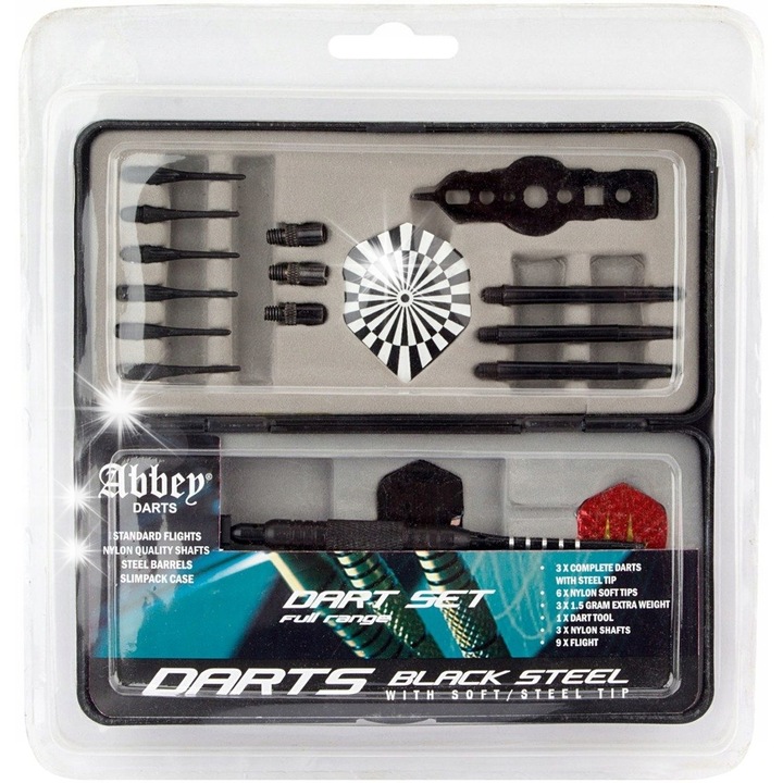Abbey 25g-os fém darts szett, 32 darabos