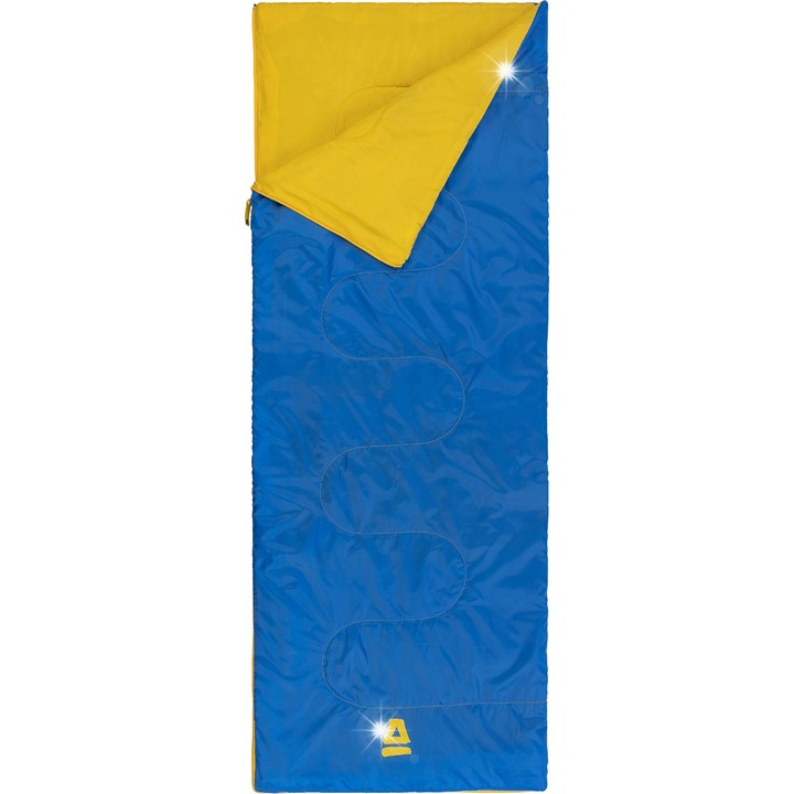 Sac de dormit Abbey Tarifa, 2 in 1, 200x75cm, impermeabil, albastru