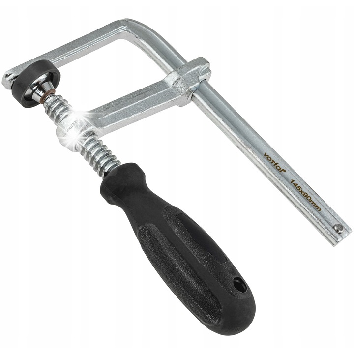 Clema de fixare Vorfal pentru sina de ghidare, 145x90mm, din otel, ajustare rapida