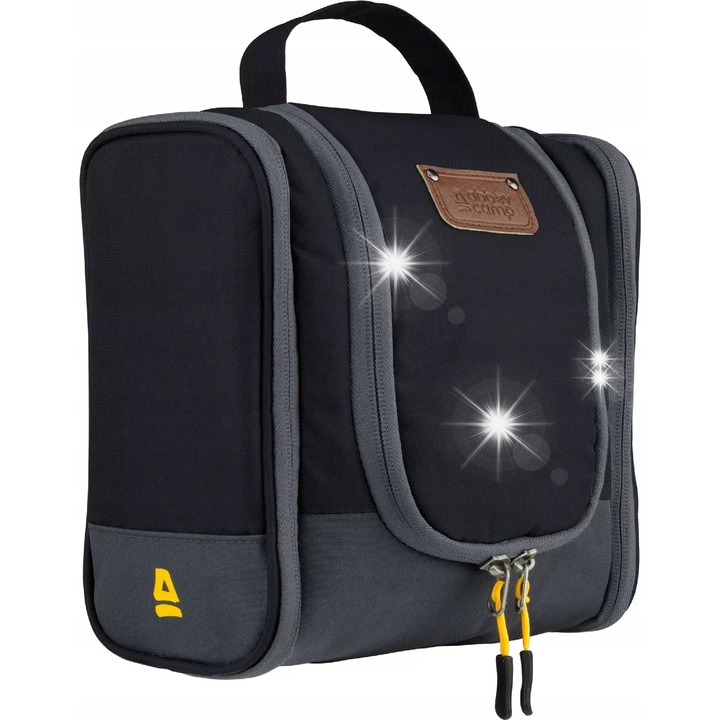 Cosmetica de calatorie Smart Travel Abbey, 3.5L, waterproof, 20x10x18cm, nuante de negru