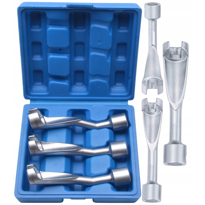 Set chei pentru conducte injectoare Falcon, 14x17x19mm, 1/2", lungime 119mm, constructie 12-kat, livrat in valiza.