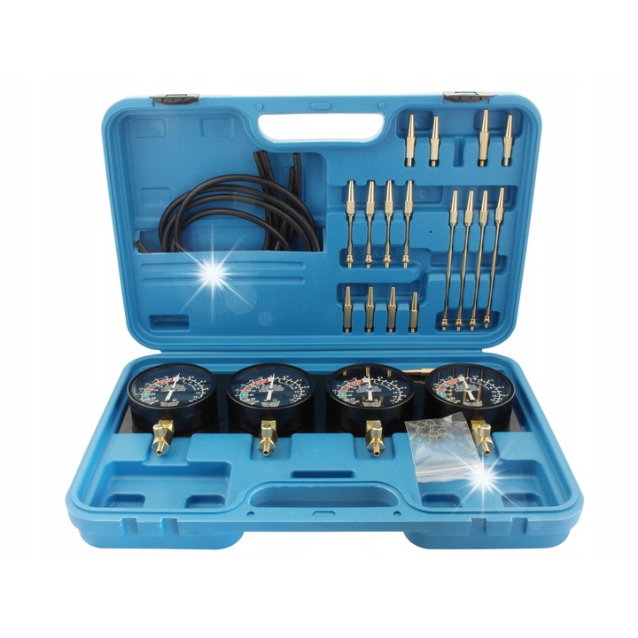 Set instrumente sincronizare carburatoare Falcon, 4 manometre
