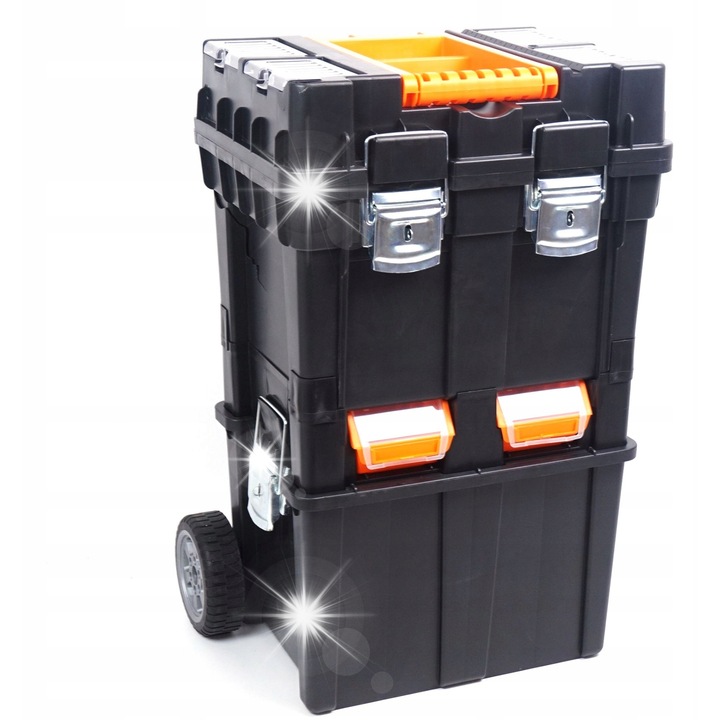 Mobila cutie de unelte, Neo Tools, 3 elemente, 4 organizatoare, 40x40x70.5cm