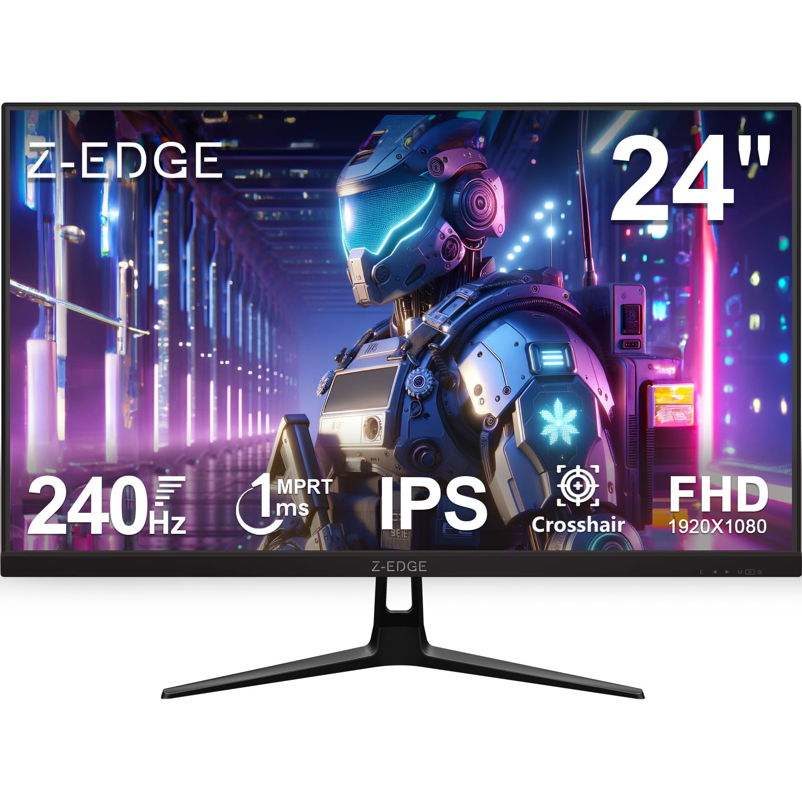 Monitor De Gaming Z-Edge De 24 De Inci, 240Hz, Mprt De 1 Ms, Panou