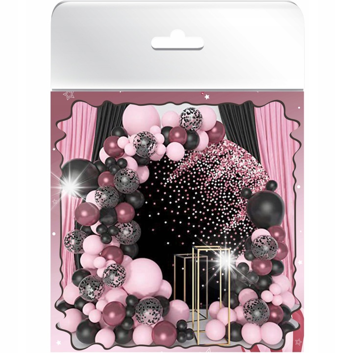 Lufi girland, dekorációs készlet esküvőre és évfordulóra, többszínű