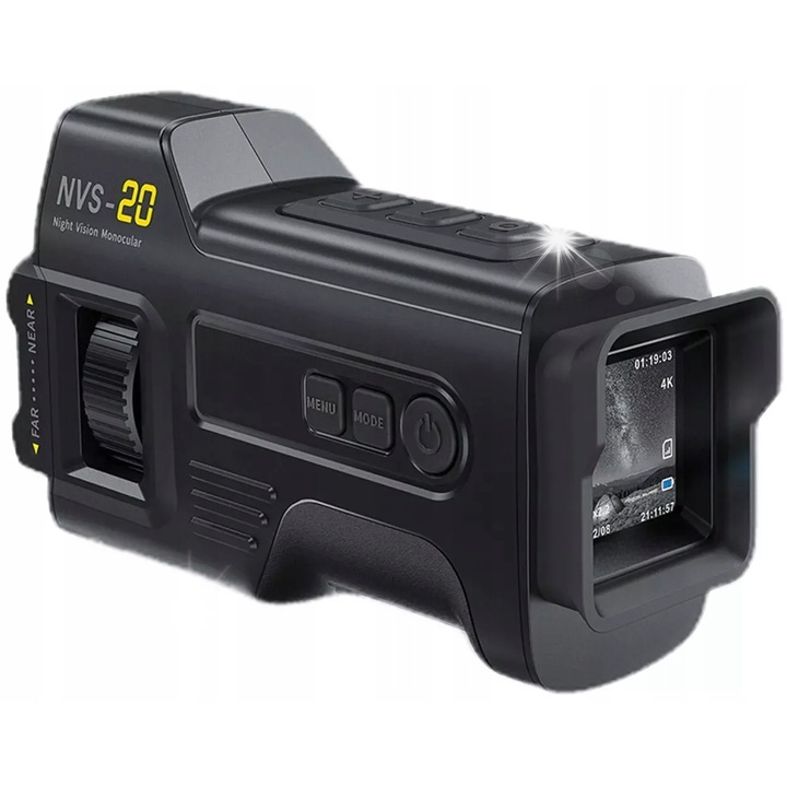 Noktowizor 4K NVS-20, 25mm, 300m, IPX6, 1,54" LCD, комплект с карта 32GB