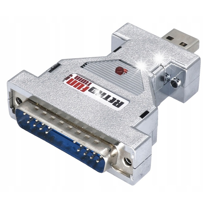 Adaptor RetroFun Twin, accesorii console gaming, roz, pentru 2 jucatori, compatibil cu Amiga/Atari/Commodore/C64 Mini