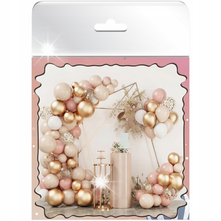 Lufi girland, dekorációs készlet partikhoz, többszínű