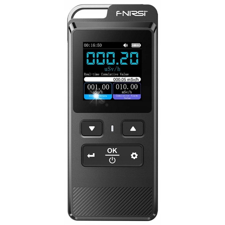 Licznik Geigera FNIRSI GC-02, LCD, 850mAh, negru, 106,5x44,5x25mm