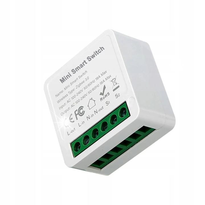 Set comutator Zigbee 3.0, Tuya, 41x41x20mm, 100-240V, 16A