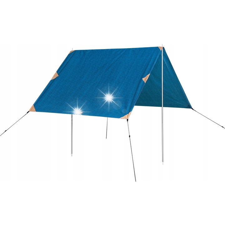 Copertina de plaja Waimea, poliester UV, 300x175x180cm, albastru