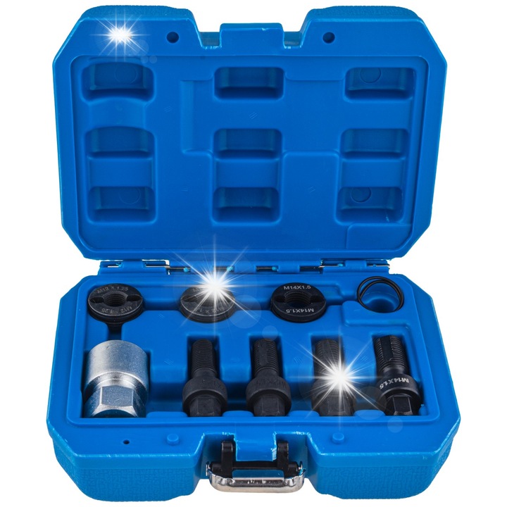 Set reparatie filet deteriorat, Falcon, pentru repararea filetelor metrice M12 M14, 8 piese
