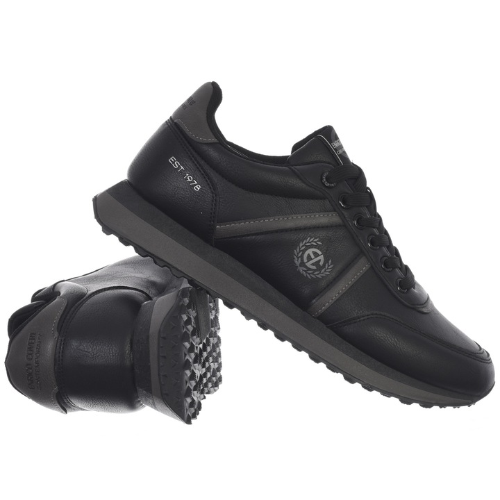 Tenisi barbati EJM526D45, Enrico Coveri, Textil/Sintetic, Negru