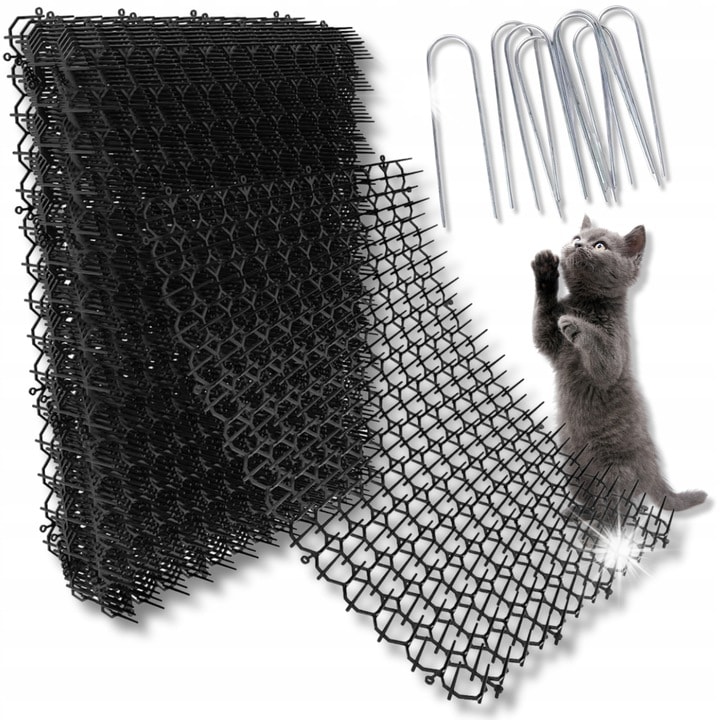 Set 10x Covor cu tepi pentru Indepartarea Pisicilor, 20x40cm, Negru Korbi