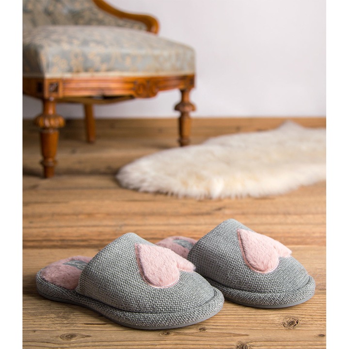 Papuci de dama Natural Style NS-239 Gri, Gri, 38