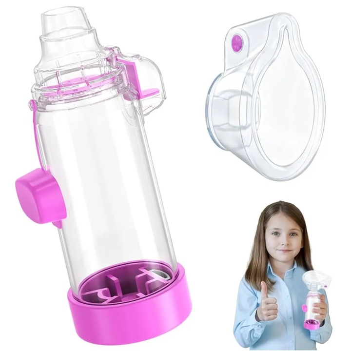 Aparat aerosoli copii Aerothalamos Eispnoon, roz, pentru bebelusi si copii