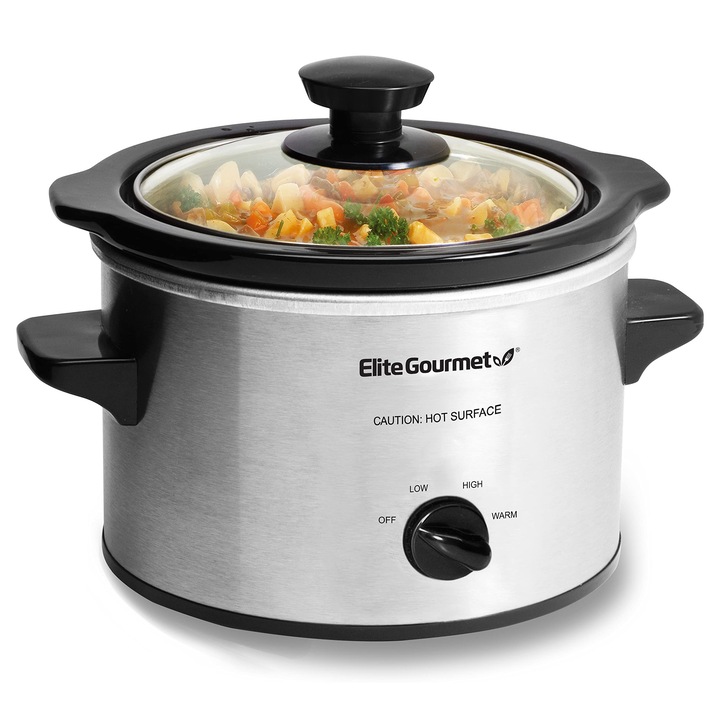 Elite Gourmet elektromos multicuptor, kerámia, 1.7 l, állítható, inox
