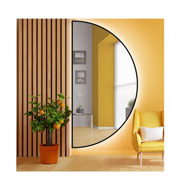 Dekoratív tükör, Alfaram, 75x150cm, üveg, függesztett rögzítés