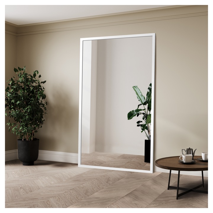 Dekoratív tükör, Alfaram, 60x160cm, üveg, tömörfa keret