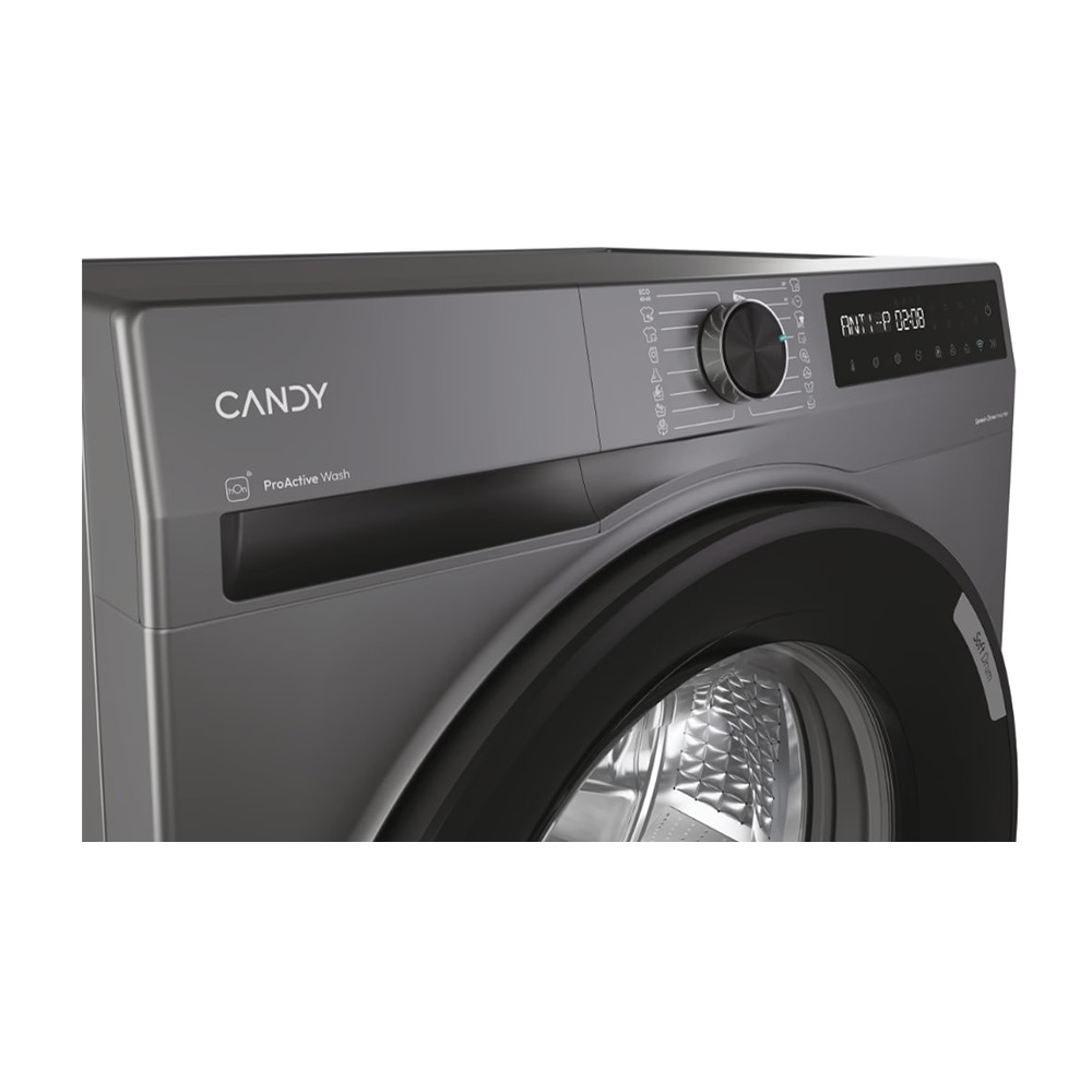 Masina de spalat rufe Candy BR 47SBL8G-S, Wi-Fi, Speed Drive Inverter, Steam, Soft Drum, ProActive Wash, 1400 rpm, 7 kg, Clasa A, Gri inchis