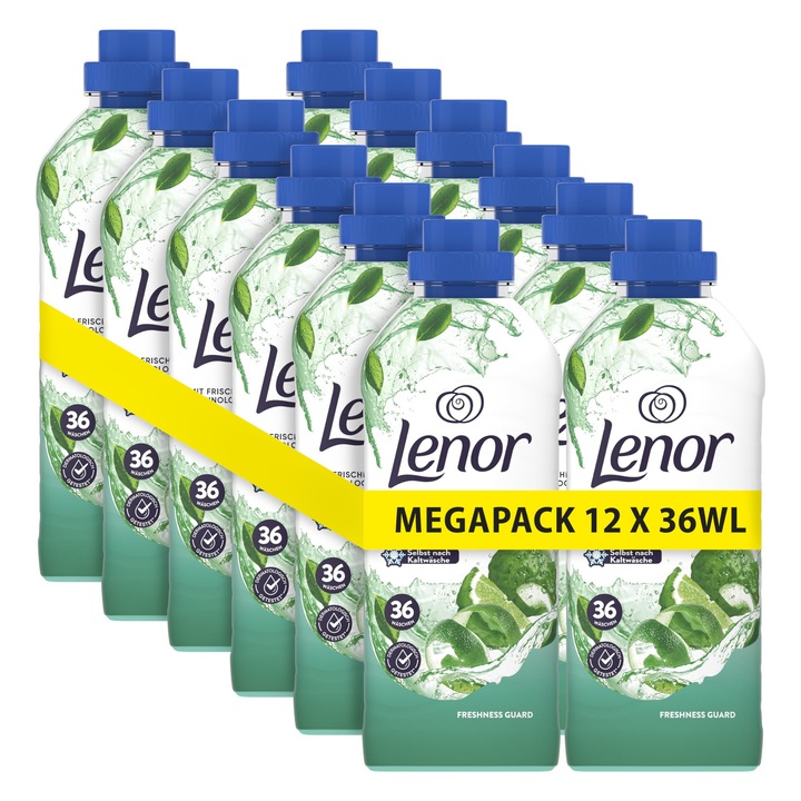 Lenor Megapack öblítő, 12 x 36 mosás, folyékony, Freshness Guard, aktív szagkontroll