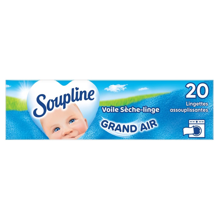 Soupline Voiles Grand Air öblítő, folyékony, 20 lapos szett