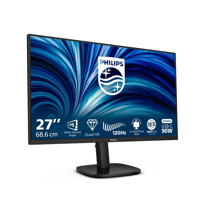 Monitor Philips, 27 hüvelykes, 2560x1440, Fekete/Piros