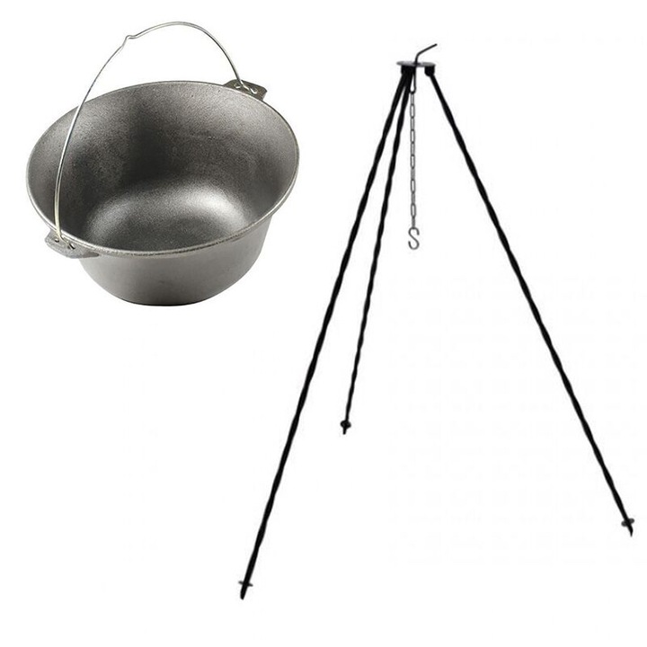 Set ceaun fonta cu trepied metalic, Artool, 14.5 L, Premium