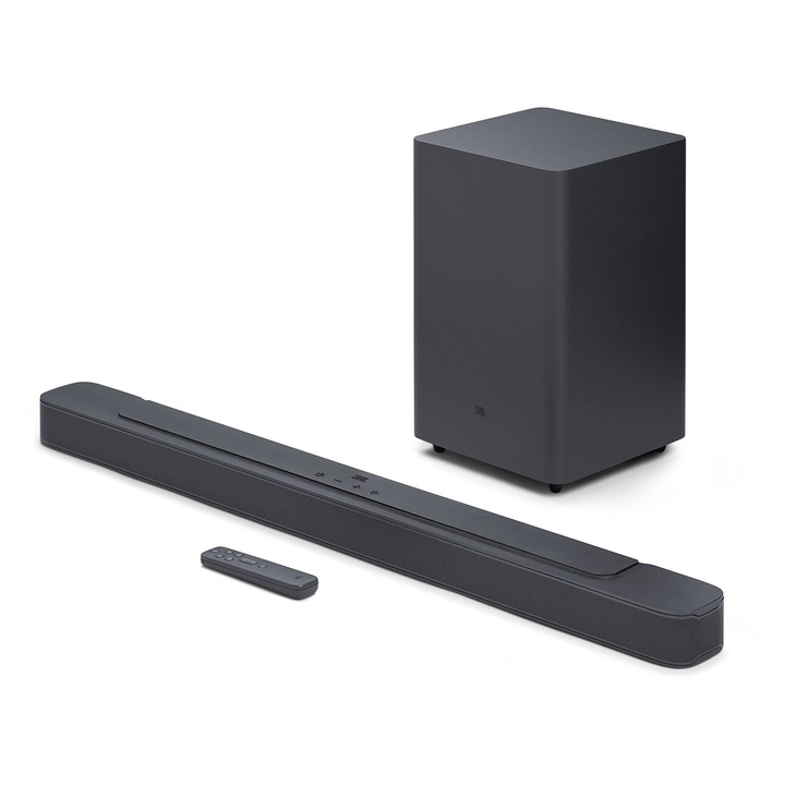 Саундбар JBL Bar 2.1 Deep Bass Mk2, 2.1 канала, безжичен субуфер, черен