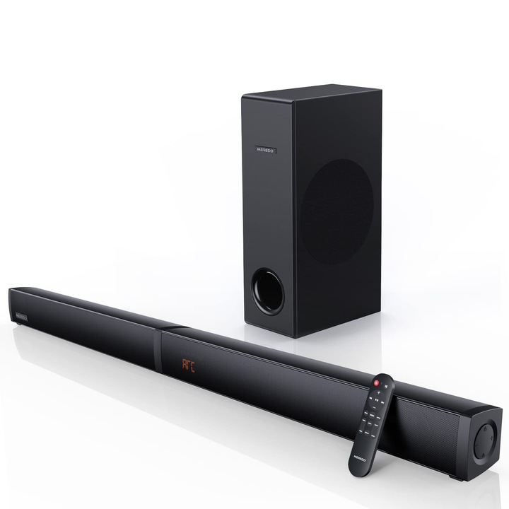 Meredo 2.1 Soundbar mélynyomóval, USB, 80 cm