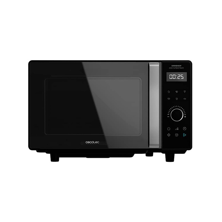 Cecotec Grandheat 2500 digitális mikrohullámú sütő, 800 W, 25 liter, fekete