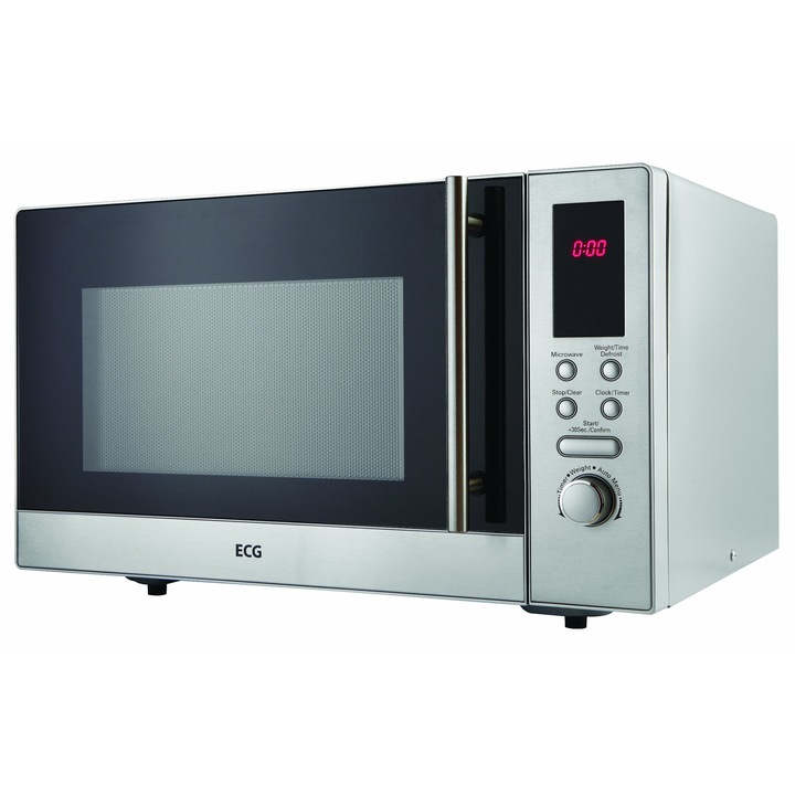 Cuptor cu microunde ECG 800 W, 23 L, control digital, argintiu