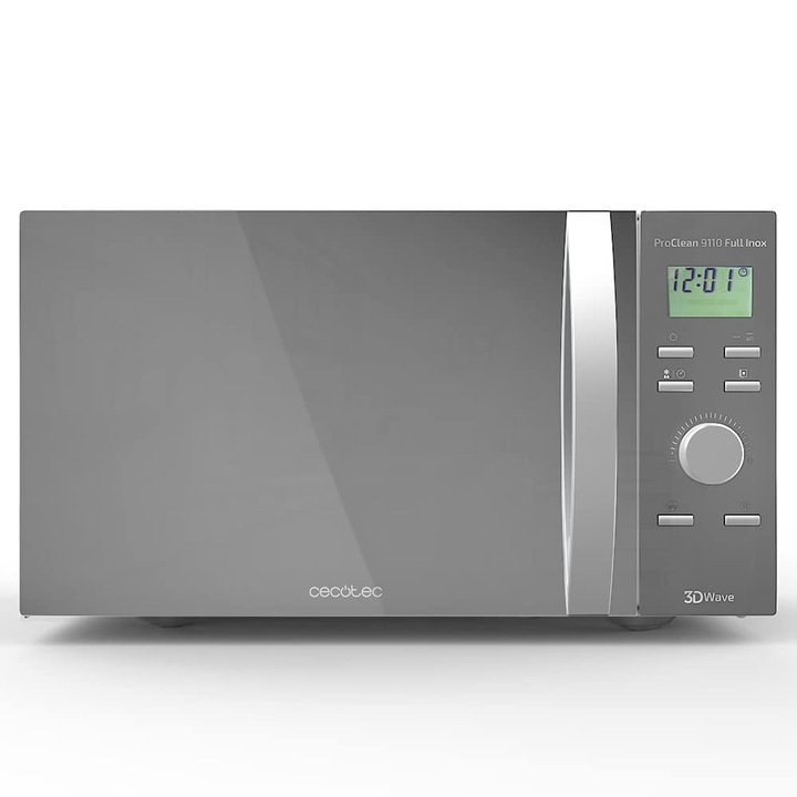 Cecotec Proclean 9110 Mikrohullámú sütő, 30L, 1000W, Grill, LED kijelző
