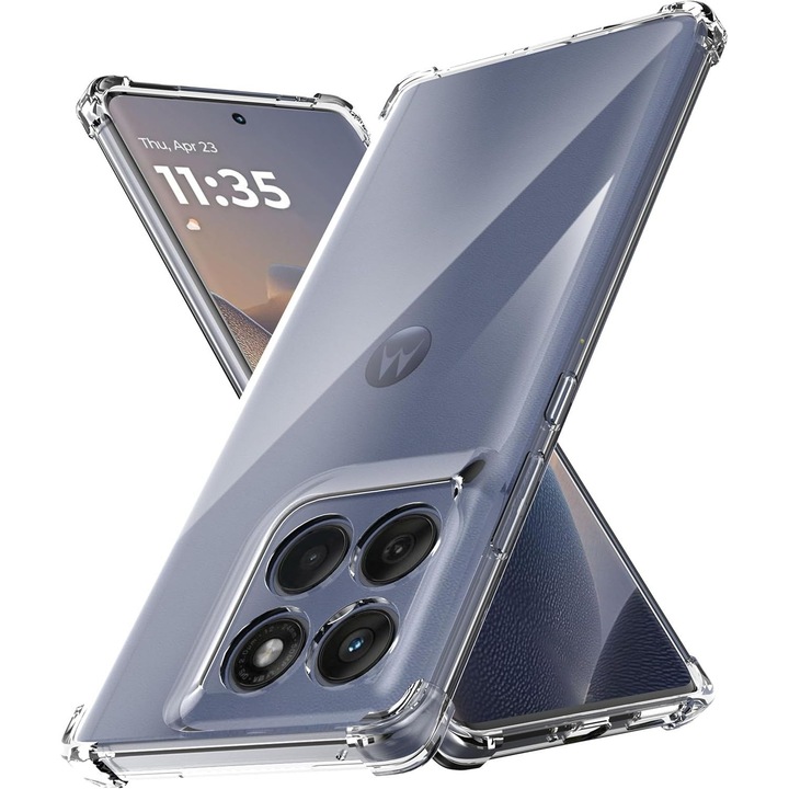 Husa Anti-Ingalbenire pentru Motorola Edge 60 Fusion / Edge 60, Protectie Militara, Ultra-Subtire si Super Moale, Transparenta