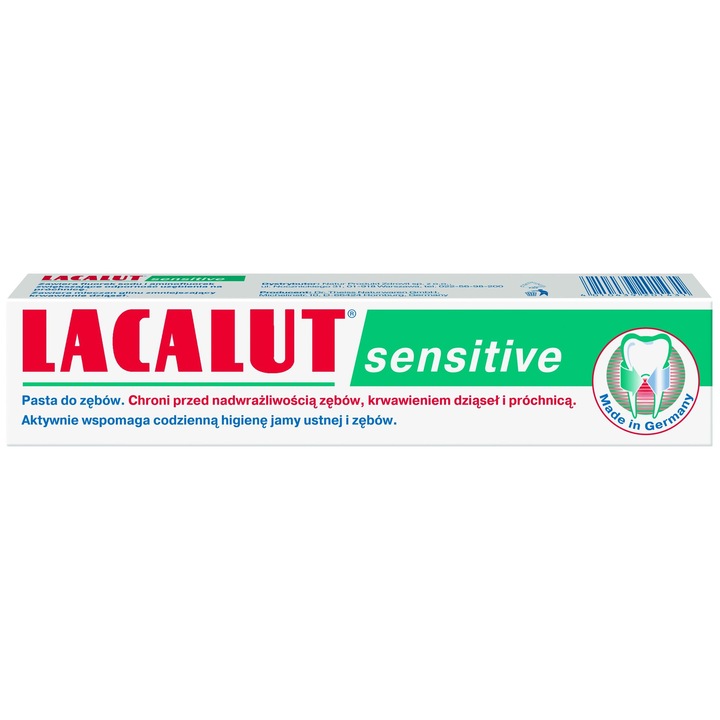 Паста за зъби, Lacalut, 75 мл, защита срещу чувствителност